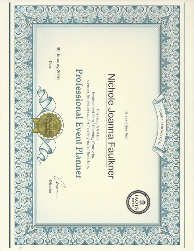 party planner certification party planner certification