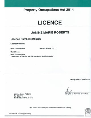 RE LIcence
