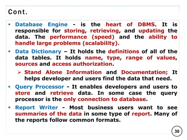 01 CHAPTER ONE PART I - OVERVIEW OF THE DATABASE SYSTEM.pptx