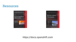 Resources
https://docs.openshift.com
 