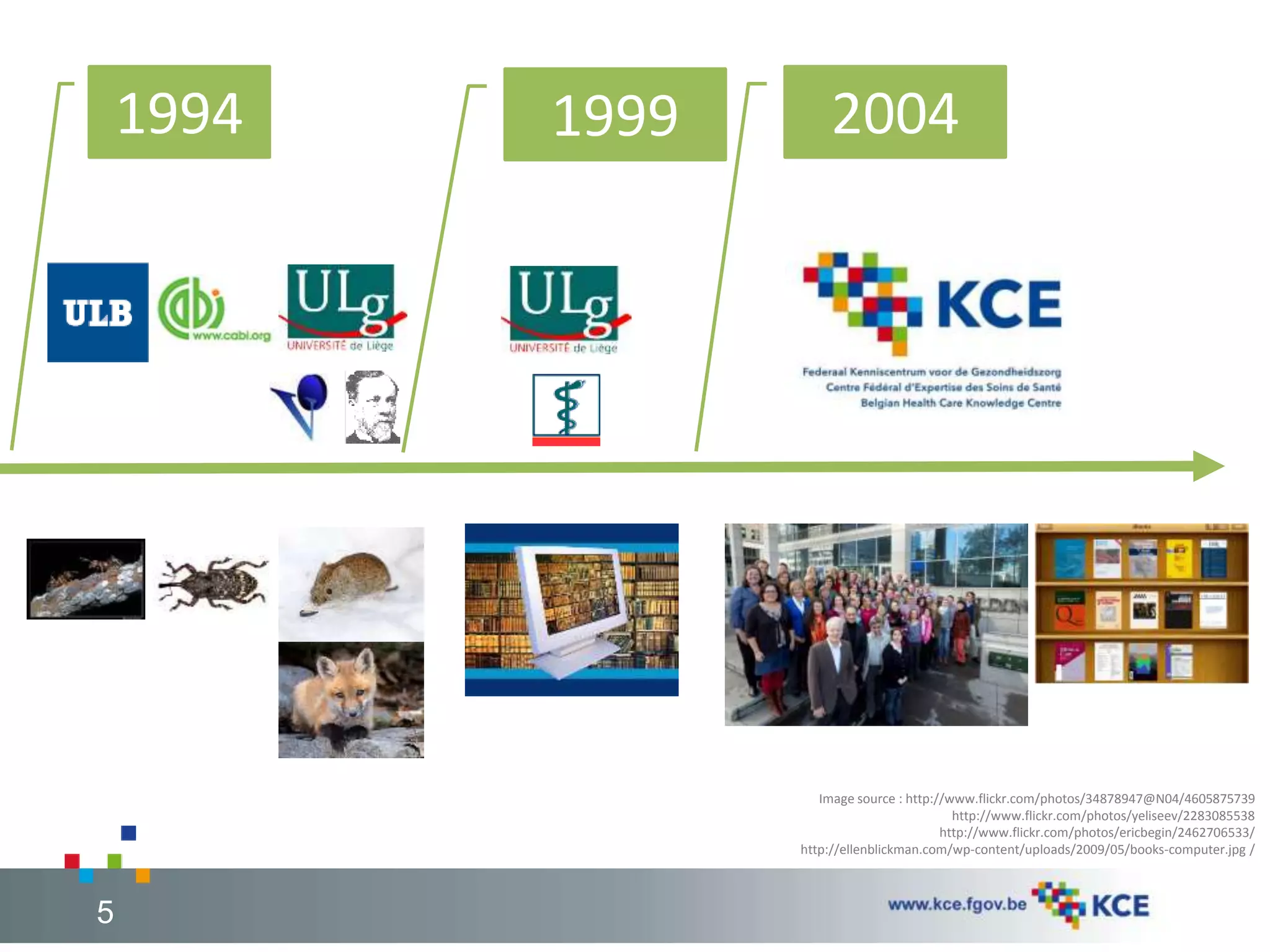 Image source : http://www.flickr.com/photos/34878947@N04/4605875739 
http://www.flickr.com/photos/yeliseev/2283085538 
http://www.flickr.com/photos/ericbegin/2462706533/ 
http://ellenblickman.com/wp-content/uploads/2009/05/books-computer.jpg / 
5 
1994 1999 2004 
5 
 