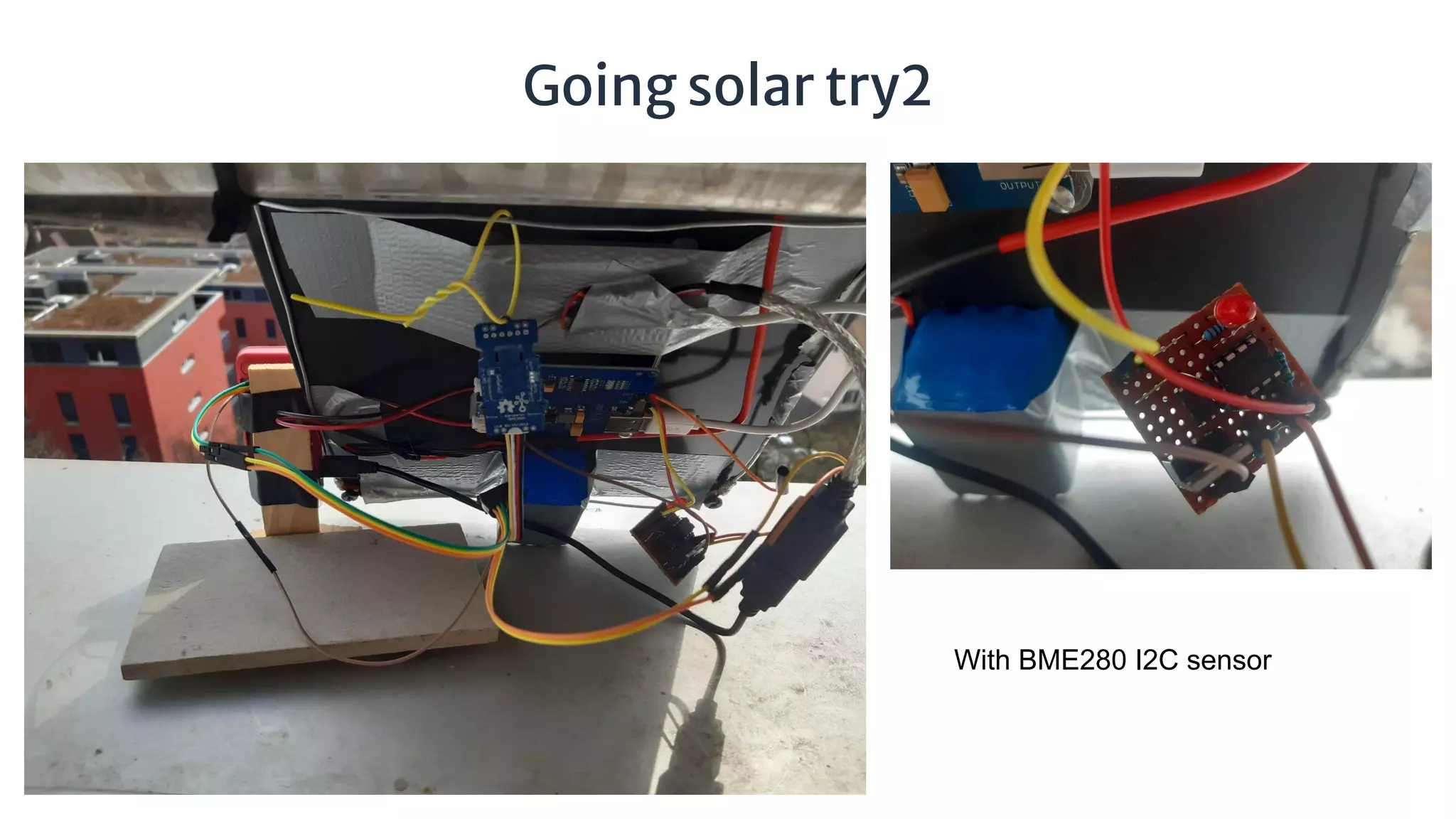 Going solar try2
With BME280 I2C sensor
 