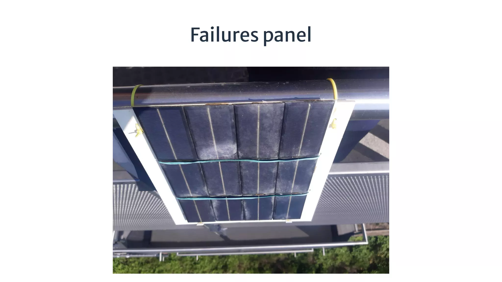 Failures panel
 