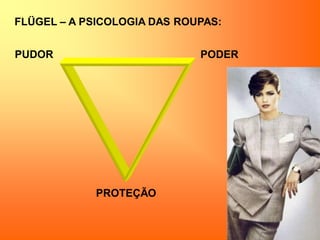 FLÜGEL – A PSICOLOGIA DAS ROUPAS:
PUDOR
PROTEÇÃO
PODER
 