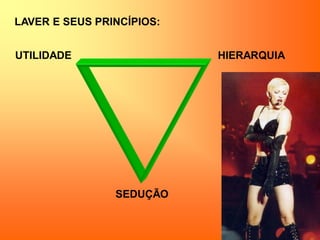 LAVER E SEUS PRINCÍPIOS:
UTILIDADE
SEDUÇÃO
HIERARQUIA
 