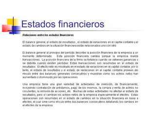 Estados financieros
 
