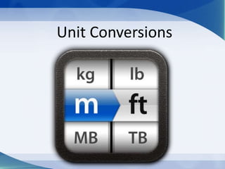 Unit Conversions

 