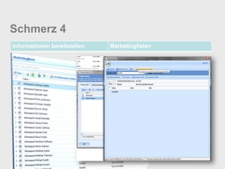 Schmerz 4
Informationen bereitstellen   Marketinglisten
 