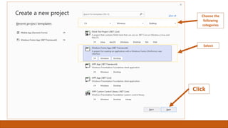 Select
Choose the
following
categories
Click
 