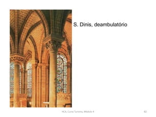 S. Dinis, deambulatório
HCA, Curso Turismo, Módulo 4 82
 