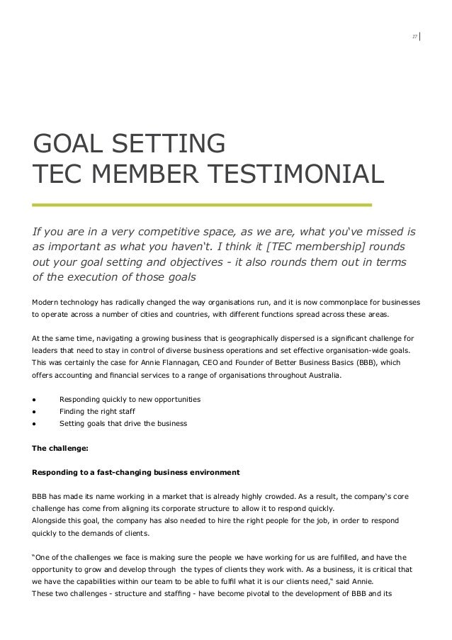 Client goal setting examples picture