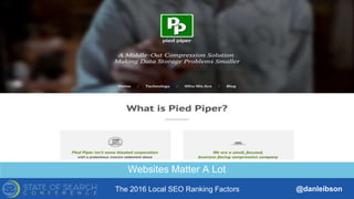 The 2016 Local SEO Ranking Factors @danleibson
THANK YOU!
SEE YOU AT THE NEXT #SMX
Reverse Engineering Google’s Local
Search Algorithm
Websites Matter A Lot
 