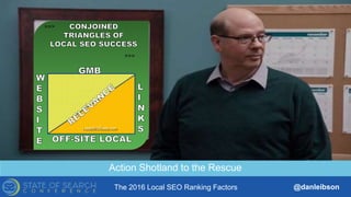 The 2016 Local SEO Ranking Factors @danleibson
Action Shotland to the Rescue
>>>
>>>
LocalSEOGuide.com
 