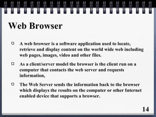 Basics of Internet and WWW | PPT
