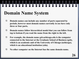 Internet Domain Explain Basics of Internet and WWW | PPT