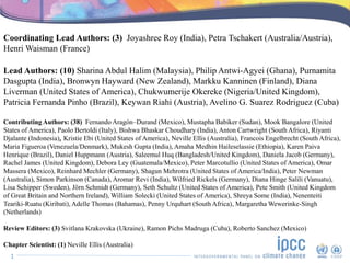 1
Coordinating Lead Authors: (3) Joyashree Roy (India), Petra Tschakert (Australia/Austria),
Henri Waisman (France)
Lead A...
