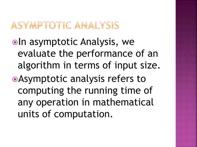 Asymptotic Analysis in Data Structure using C | PPTX