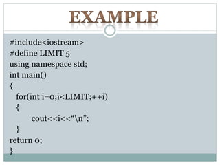 Preprocessor , IOSTREAM Library,IOMANIP Library | PPTX
