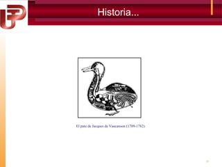 Historia...

El pato de Jacques de Vaucanson (1709-1782)

37

 