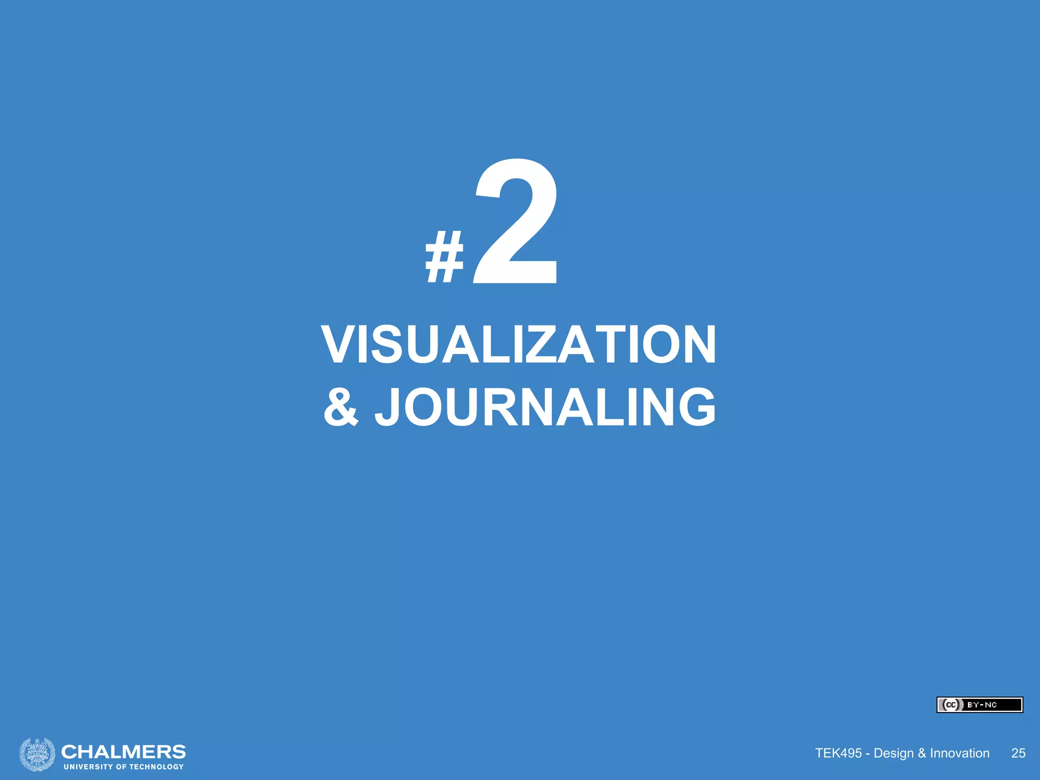 TEK495 - Design & Innovation 25
VISUALIZATION
& JOURNALING
2#
 