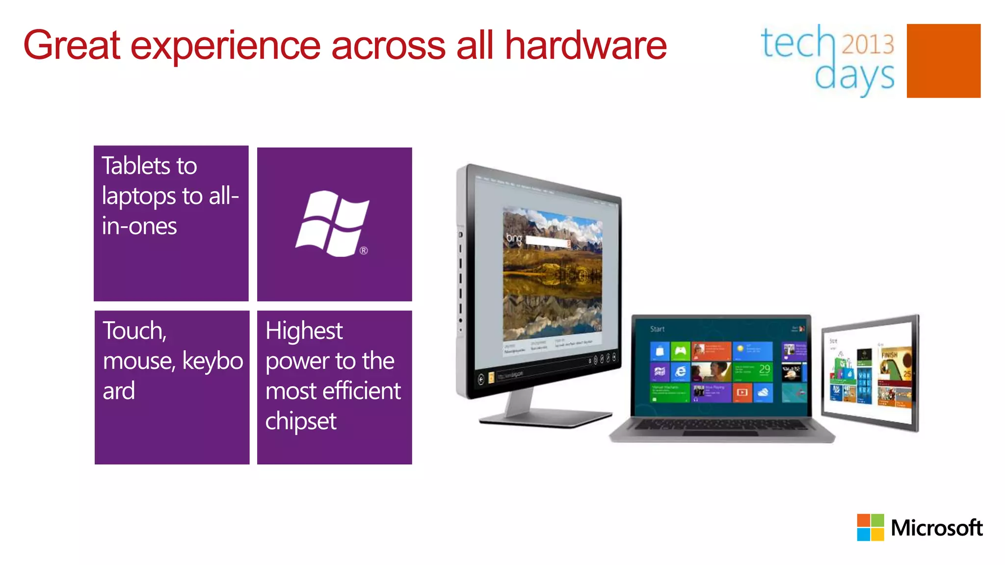 Great experience across all hardware
 