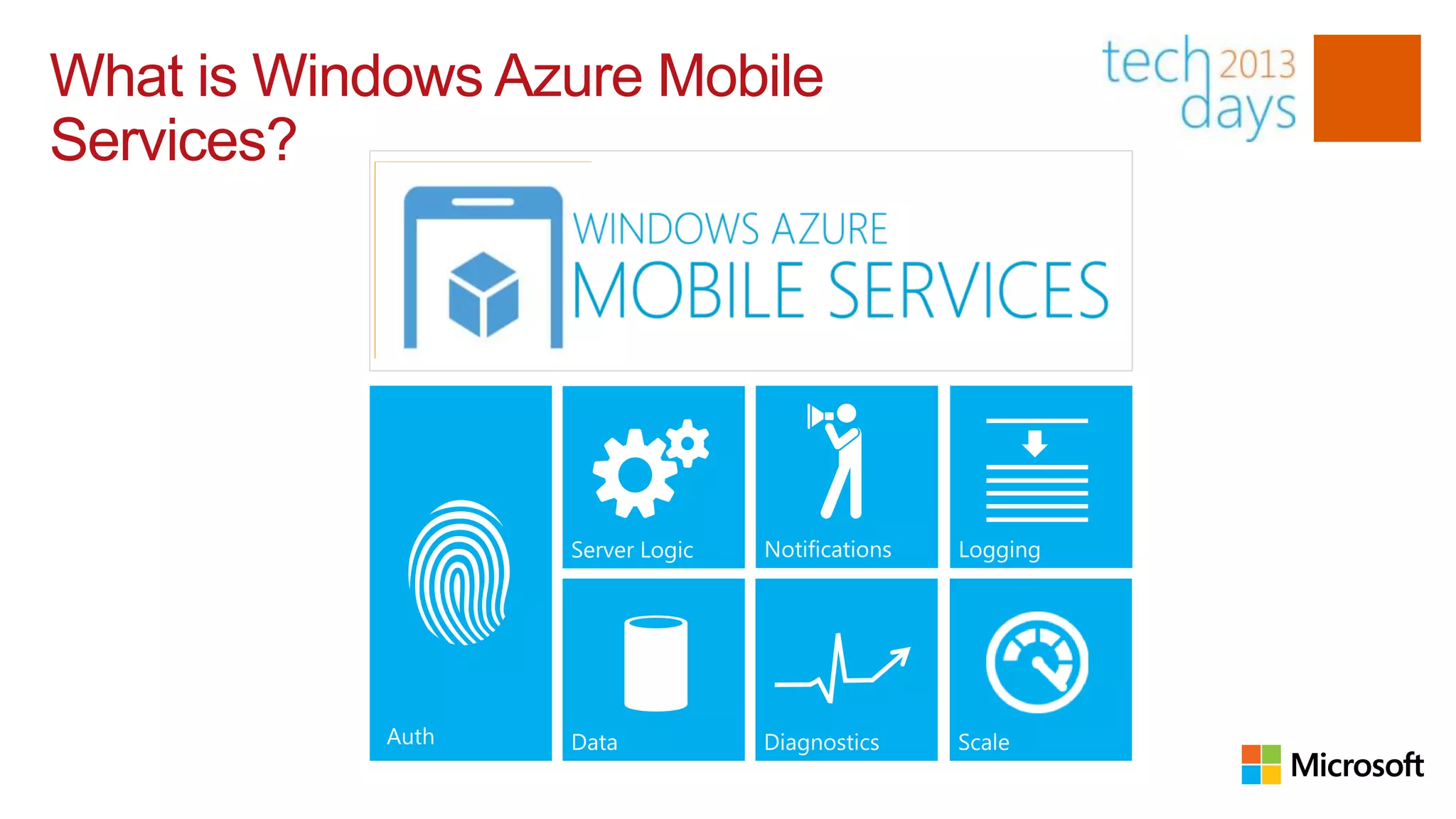 What is Windows Azure Mobile
Services?
 