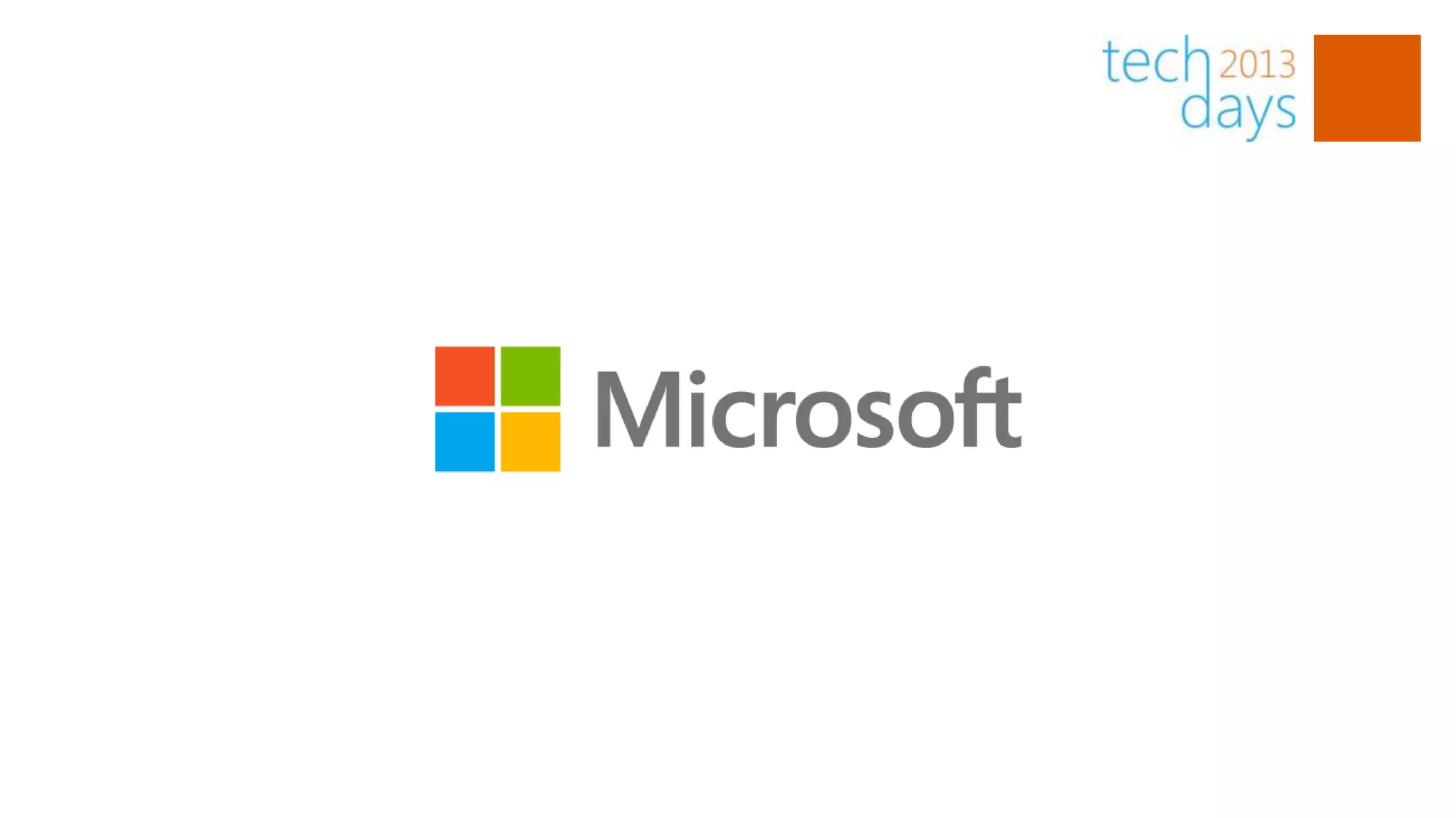 TechDays 2013 Developer Keynote