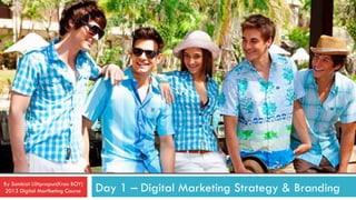 1

By Somkiat Lilitprapun(Kroo BOY)
2013 Digital Marfketing Course

Day 1 – Digital Marketing Strategy & Branding

 