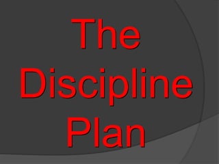 The
Discipline
Plan
 