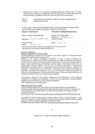 Figure 8.8- A copy of research ethics checklist




                      56
 