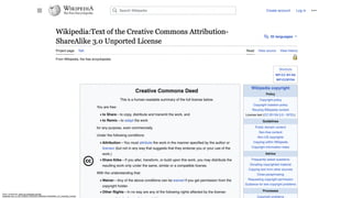 Photo: Screenshot, https://en.wikipedia.org/wiki/
Wikipedia:Text_of_the_Creative_Commons_Attribution-ShareAlike_3.0_Unported_License
 