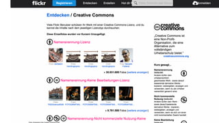 Photo: Screenshot Flickr Creative Commons portal
 