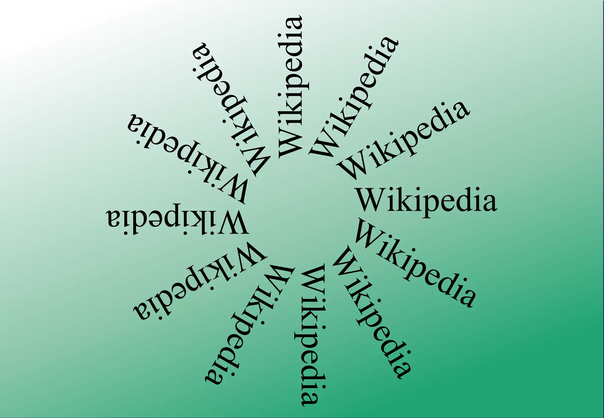Wikipedia
          ia




                       a
                    edi
       ed   ip

                 kip
        ia                    ed ia


         ik
     ed                  ip



               Wi
               W
W
  k
  iip
                    W ik
Wikipedia           Wikipedia
Wi                  Wi
    kip               ki p
             W
             Wi
                           edi
             Wikipedia
       edi
                              a
               ik

                kip
           a
        ed       ip


                    edi
           ia




                        a
 