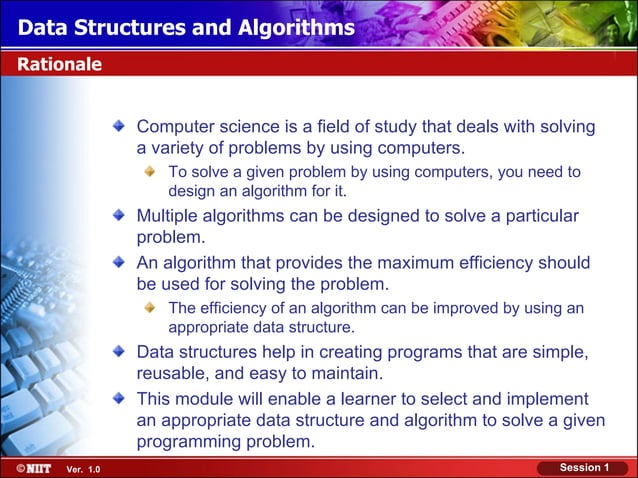 01 ds and algorithm session_01 | PPT