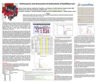 Anthocyanins and Assessment of Authenticity of Red/Black Juices
Authors: Ramin Jahromi, Hayley Pratt, Yang Zhou, Lars Reimann: Eurofins Nutrition Analysis Center, 2200
Rittenhouse St, Suite 150, Des Moines, IA 50321, USA RaminJahromi@eurofinsus.com)
Dr. David A. Hammond : Eurofins Scientific Analytics, Rue Pierre Adolphe Bobierre, F-44323, Nantes, France.
Introduction
The economic adulteration of fruit juices is a problem that occurs from time to time, but
is especially a problem when commodity prices are high or a juice is in short supply. Due
to this risk there is a statutory requirement, under the food safety Modernisation act(1)
for all producers to verify that the products that they pack are authentic. Many
different approaches are used to detect the economic adulteration of fruit
juices/purées, which include:- isotopic methods, conventional testing for bulk
components (like sugars, acids and minerals) and fingerprinting methods
(oligosaccharides and anthocyanins).
Stable isotopic methods have been found very useful to detect the addition of added
sugar and/or acids, which are considerably cheaper than the fruit juice solids. An
authoritative review of this area(2) is to be published shortly by the International Fruit
Juice Union (IFU) which will provide an extensive overview of the application of isotopic
methods. The use of polyphenols as a fingerprinting tool for fruit juices and purees has
also recently be reviewed by IFU(3). Ideally any analysis undertaken in this area should
use validated methods. Although AOAC provides a number of validated procedures for
the use on fruit juices, the most comprehensive list of methods is provided by the IFU(4).
The adulteration of most juices generally involves the substitution of fruit juice solids
with cheaper sugars and/or acids. This addition may be detected using conventional
methods, isotopic procedures and fingerprinting methods such as oligosaccharide and
polyphenol profiling. The oligosaccharide method developed by Prof. Low (University of
Saskatchewan)(7) still proves useful at detecting the addition of added sugar syrups, that
share a common sugar profile (levels of the simple sugars) to fruit juices (IFU rec 4).
All assessments of red/black juices should include an analysis of the “colored”
compounds, as any significant extension is likely to need the addition of a material to
“top up” the color. This can take the form of; a synthetic colour such as FD&C red 2
(figure 4); a natural color extract from a fruit or vegetable (e.g. grape skin or black
carrot extract) (figure 5) or a cheaper juice (e.g. red grape, elderberry). This addition can
be detected using either thin layer chromatography(8) or ideally HPLC. IFU has a method
for this analysis (IFU 71), which has recently been extensively updated. Peak resolutions
have been improved, by the use of column with a smaller particle size Published as part
of the method is a reference library which now details the individual anthocyanin
pigments in each fruit, so it is ideal for the less experienced analyst.
Unfortunately the “analysis” of the product is only part of the story. Once the data have
been collected it needs interpretation. Data may be compared with “your” own
reference samples, if available, or with published data. However, the validity of
published data may sometimes be suspect. Another, source, is available on the
Technical Committee for Juice and Juice products website(9). However, a more extensive
source is contained in the AIJN Code of Practice Reference Guides where criteria have
been drawn up for 26 fruits/vegetables juices(6).
Methodologies:
Key tests:- Brix (AOAC 983.17)(5), citric acid (IFU 22(4) or AOAC 986.13), the enzymic
method for isocitric acid (IFU 54), sugars (IFU67 or 55 & 56), Na, K, Mg, Ca (IFU 33),
oligosaccharides (IFU Rec. 4), 13C-IRMS (AOAC 981.09) for C4 sugar addition. Other
useful tests are malic acid (IFU 65 or AOAC 986.13).
Anthocyanin profile (IFU 71 adapted)
UPLC system: Waters ACQUITY H Class
Column: 15 cm C18 column 1.7 μm (BEH or equivalent)
Solvent A = 10% formic acid in H2O: Solvent B = 50% acetonitrile in H2O
Flow rate: 0.35 ml/min
Injection volume: 2 μl
Detection: 518 nm UV or DAD detector
Analysis time: 12 minutes
Gradient conditions
Time %B
0.00 12.0
8.50 30.0
9.00 100
10.00 100
11.00 12.0
12.00 12.0
Abstract
Although the majority of suppliers are honest, there are always a few that take a “flexible view” on what is allowed or are “duped” by their suppliers and do not have the
appropriate “checks and balances” in place to detect any extensions. There is a requirement under FSMA(1) for all producers to have a quality assurance program in place and have
evidence to verify that the materials they are using are of a suitable quality.
Any authenticity assessment of a red/black juice or purée should always include a screen of the anthocyanin pigments. These natural pigments provide a very useful fingerprinting
tool for analysts to detect the extension of these types of products with cheaper juices and/or colorants. However, as with most methods it requires a reference or database for
comparison. A recent example of a limitation of this type of approach occurred when a “new” raspberry variety, Driscoll’s Maravilla, passed from use in the fresh fruit area into the
processing sector. Although the fruit shows the “normal” raspberry pigments, the actual levels of the individual compounds are very different to that seen in other raspberry
varieties. Presented in this poster are some data for this “new“ variety that will be of use for anyone who buys or uses this type of fruit for processing.
References:
(1) 2011 Food Safety Modernisation Act. http://www.fda.gov/Food/GuidanceRegulation/FSMA/
(2) International Fruit Juice Union Recommendation # 3 “The Use of Isotopic Procedures in the Analysis of Fruit Juices (updated)”
http://www.ifu-fruitjuice.com
(3) International Fruit Juice Union Recommendation # 12 “The Use of polyphenols in the analysis of fruit juices” http://www.ifu-
fruitjuice.com
(4) Validated analytical methods for fruit juices available as downloads (for a fee, free to members). http://www.ifu-fruitjuice.com
(5) AOAC methods available as downloads (for a fee, free to members). www.aoac.org
(6) AIJN code of practice reference guides www.aijn.org
(7) Low. N.H. (1995) Fruit Processing 11, 362-367
(8) Rapid TLC method for screening juice samples for synthetic colors (in house method)
(9) US Technical Committee for Juice and Juice Products. www.tcjjp.org
(10) Driscoll’s Patent application for Maravilla fruit http://www.google.com/patents/USPP14804
(11) Brix levels for concentrate reconstitution. https://www.accessdata.fda.gov/scripts/cdrh/cfdocs/cfcfr/CFRSearch.cfm?fr=101.30
The usefulness of HPLC screening of red/black juices for added colours is
illustrated in figures 3, 4 & 5 using a UPLC & the original IFU 71 method. Figure
3 is a UPLC trace for pure raspberry, which shows the much shorter analysis
time (12 mins) which is possible using this approach. Figure 4 shows an
additional peak, for amaranth, at the start of the run. Although the UPLC
conditions are not optimized for this separation, due to the poor peak shape of
the added colour, it was easily detected. It is also detectable using a TLC
method(8). Figure 5 shows an HPLC trace for a pomegranate juice with added
black carrot color from the late running acylated cyanidin peaks.
Conclusions
This study illustrates one important point that it is important to provide as
much information as possible about samples submitted for testing so that the
best possible interpretation can be made. This is particularly important if
dealing with “single variety” products.
Analysis of fresh fruit samples clearly showed that these had the same
“atypical” anthocyanin profiles to that seen in the commercial products. This
indicates that Maravilla shows higher levels of cyn-3-O-glucosyl-rutinoside and
the cyn-3-rutinoside, to what is normally seen in other raspberries varieties
used for processing. There is no clear reason why this has arisen as in the
Driscoll’s patent(10) they do not clearly identify the parent stock used for its
development & further DNA analysis of the product may provide useful
information here.
Examination of the processing records for this variety showed that the average
single strength corrected Brix was 10.57 %. This is ca 50% higher than the AIJN
minimum and explains why the concentrate “appeared” to have been diluted.
Normalisation of the conc. data to this Brix gives data that were well within
the RG values with the exception of the citric acid level. Reconstitution of the
conc. to the US minimum Brix level (9.2%)(11) also gives much more acceptable
values.
“Take away points”
This study clearly shows that Maravilla produces a different anthocyanin
profile to other raspberry varieties normally used for processing. The
chemical data for the samples in this study also suggest that this variety
may have a higher citric acid level than other processing varieties.
However, as this is parameter that is very susceptible to season changes,
more data will be needed from subsequent seasons to see if this is a
consistent trend or purely a seasonal deviation.
IFU or AOAC methods provides an analyst with tried and tested methods
for the analysis of fruit juices that maybe adopted quickly and easily.
They list expected repeatability (r) and reproducibility (R) values so an
analyst can verify their own performance of the methodology. The AIJN
code of Practice can greatly assist an analyst in their interpretation of the
chemical data for fruit juices and assist in their assessment of the quality
and authenticity of fruit juices and purées.
Finally this study clearly demonstrates that databases need to be kept up
to date with values generated for new varieties as they are developed
and introduced, so that “safe and meaningful” conclusions can be drawn
about commercial products.
.
Table 1: Chemical data for the Maravilla Raspberry variety
www.inspection.gc.ca
Photo 1:Size comparison between Maravilla & Heritage varieties
AIJN Reference Guide (RG) for
Raspberry
FC NFC NFC FC
Normalised to AIJN
minimum
Unnormalised Unnormalised
Normalised
(10.6 Brix)
Column A Column B Column C Column D Column E Column F
F Minimum Maximum Average data
Brix (corr) (%) 7 7 11.1 10.6 10.6
Sucrose (g/l) Typically < 1 nd nd nd nd
Glucose (g/l) 38 21.6 29.8 29.1 32.7
Fructose (g/l) 45 25.1 36.3 35.5 38.0
G/F ratio 0.95 0.86 0.82 0.82 0.86
SFE (g/l) 23 23.3 44.9 41.4 35.3
Sum of sugars (g/l) 83 46.7 66.1 64.6 70.7
Sorbitol (mg/l) < 150 < 5 21 15 nd
Tit acid (pH 8.1) mmol/l 280 177.1 313.8 325.2 268.2
Citric acid (g/l) 18 12.8 21.8 19.7 19.4
Isocitric acid (Total) (mg/l) 60 53.6 104 100 81.2
Cit/Iso 240 239 210 197 239
Tartaric acid (mg/l) Nd nd nd nd nd
L-malic acid (g/l) 0.2 0.29 0.64 0.55 0.4
D-Malic acid (mg/l) Nd nd nd nd nd
Formol Index ml 0.1 M NaOH/100 ml 10 12.9 27.3 26.8 19.5
Na (mg/l) < 40 5.2 4.9 5.1 8
K (mg/l) 1300 1025 1792 1805 1552
Mg (mg/l) 110 95 147 140 144
Ca (mg/l) 110 54 97 88 82
P (mg/l) 100 85 152 148 129
NO3
-
(mg/l) < 10 1 6 5 2
Anthocyanin profile
Cyanidin-3-O-sophoroside;
Cyanidin-3-O-glucoside;
Cyanidin-3-O-glucosyl-
rutinoside and
Cyanidin-3-O-rutinoside.
Atypical
pattern
Atypical
pattern
Atypical
pattern
Atypical
pattern
Figure 1: “Typical” anthocyanin profile for raspberries© IFU 2015
Figure 2: Anthocyanin profile for Maravilla showing higher
levels of peaks 2 and 4 than “normal” for raspberries
cyd-3-O-glucosyl-rutinoside (P 2)
cyd-3-O-rutinoside (P 4)
cyd-3-O-sophoroside (P 1)
cyd-3-glucoside (P 3)
Results & discussion
During the routine analysis of two raspberry juice samples it was
found that both products produced unusual data, which were not
consistent with the AIJN Reference guide (RG) for raspberries(6) &
suggested that they were not 100% raspberry juices.
Both samples had an unusual anthocyanin profile. Raspberries
normally contain four major cyanidins (cyd):- cyd-3-O-sophoroside
(p 1); cyd-3-glucoside (p 3), cyd-3-O-glucosyl-rutinoside (p 2) & cyd-
3-O-rutinoside (p 4). In a recent revision of the AIJN code of practice
a new section has been added to the reference guides (RG) for all
“red/black” fruits, which now details which anthocyanins each fruit
contains in a decreasing order of concentrations. This is illustrated in
the chromatographic trace in Figure 1, which has been taken from
IFU 71 (revised 2015). The Maravilla variety contains the “normal”
raspberry anthocyanins, but they are present at different levels so
the pattern looks very different (Figure 2). This variety has higher
levels of both the cyd-3-O-glucosyl-rutinoside and cyd-3-O-
rutinoside to that seen in a “normal” raspberry as illustrated in
Figure 1.
Data for the juice concentrate, normalised to the AIJN minimum (7
Brix), showed many parameters below the minimum values given in
the RG, see columns C & A in Table 1. These features suggested that
the concentrate had been diluted. The NFC product also showed
values “out of range” (acidity & citric acid), see column D Table 1.
Subsequent discussions with the supplier & examination of their
processing records clearly showed that both these products were
prepared from only “Maravilla”.
Maravilla is a relatively new fruit variety that had been introduced
by Driscoll’s(10) to the fresh fruit market because of some specific
beneficial properties (high fruit yield, large fruit size (see photo 1),
firm texture and a longer post-harvest shelf-life). This variety has
recently been making a move from the fresh to processed sectors.
Normally juices are prepared using a range of different varieties, but
a growing number of small producers are starting to manufacture
“single variety products” as they provide a unique taste/aroma, but
this can itself introduce problems. Nearly all “juice” reference data
are produced on blended varieties and very few, if any, are available
for “single variety “materials. With blended materials any
peculiarities seen in a single variety will be “smoothed out” in the
final product. Whereas in single variety products these peculiarities
may show through which can make interpretation difficult. The
unusual features seen in this fruit prompted this small study to
provide some relevant analytical data specific to this variety for
analysts.
Sample preparation
Samples of whole fresh fruits, labelled as Maravilla, were purchased
at local supermarkets and squeezed in the laboratory. The seeds
were removed by sieving & the samples were heated to inactive
enzymes. The juices were subsequently analysed for the normal
parameters to confirm if the anomalies, seen in the commercial
products, were characteristic of this particular variety of fruit.
Figure 3: Anthocyanin profile for Chilean raspberry using UPLC
Figure 4: Anthocyanin profile for Chilean raspberry using UPLC
showing the presence of amaranth
amaranth
Acylated “cyanidins”
Figure 5: HPLC profile of pomegranate juice with added black carrot
P 1
P 2
P 3
P 4
 