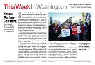 4 U.S.NEWS WEEKLY | MARCH 29, 2013 | www.usnews.com/subscribe « PREVIOUS PAGE | NEXT PAGE »CONTENTSPRINT
ThisWeekInWashing...