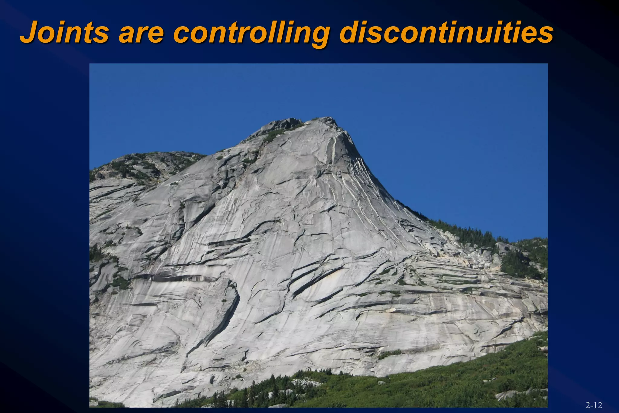 2-12
Joints are controlling discontinuities
 