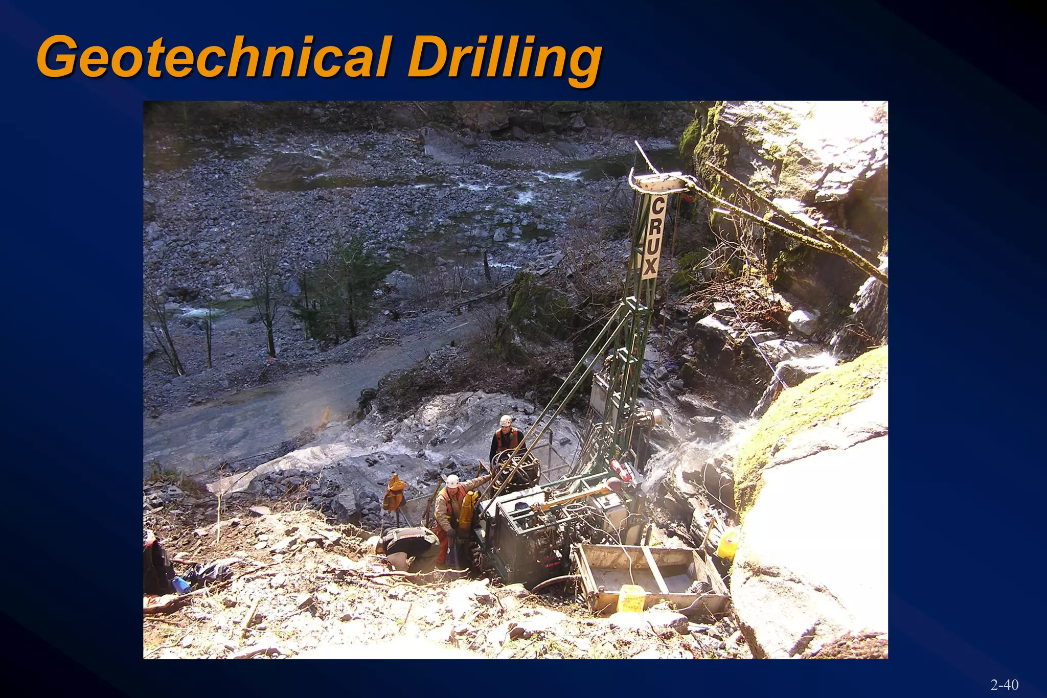 2-40
Geotechnical Drilling
 