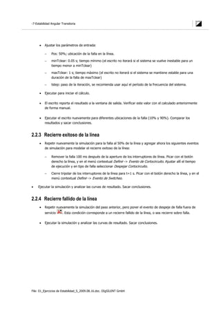 Digsilent Pf 01 Ejercicios De Estabilidad S 2009 08 16 Pdf