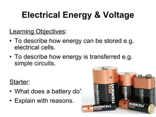 Electrical Energy & Voltage ,[object Object],[object Object],[object Object],[object Object],[object Object],[object Object]