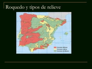 Roquedo y tipos de relieve
 