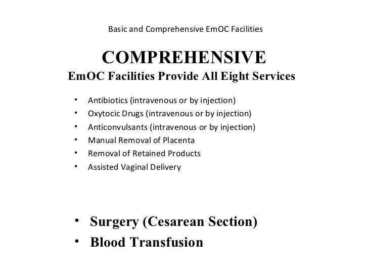 01 Emergency Obstetric care