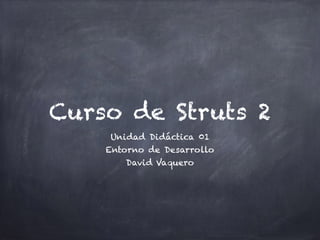 Curso de Struts 2
Unidad Didáctica 01
Entorno de Desarrollo
David Vaquero
 