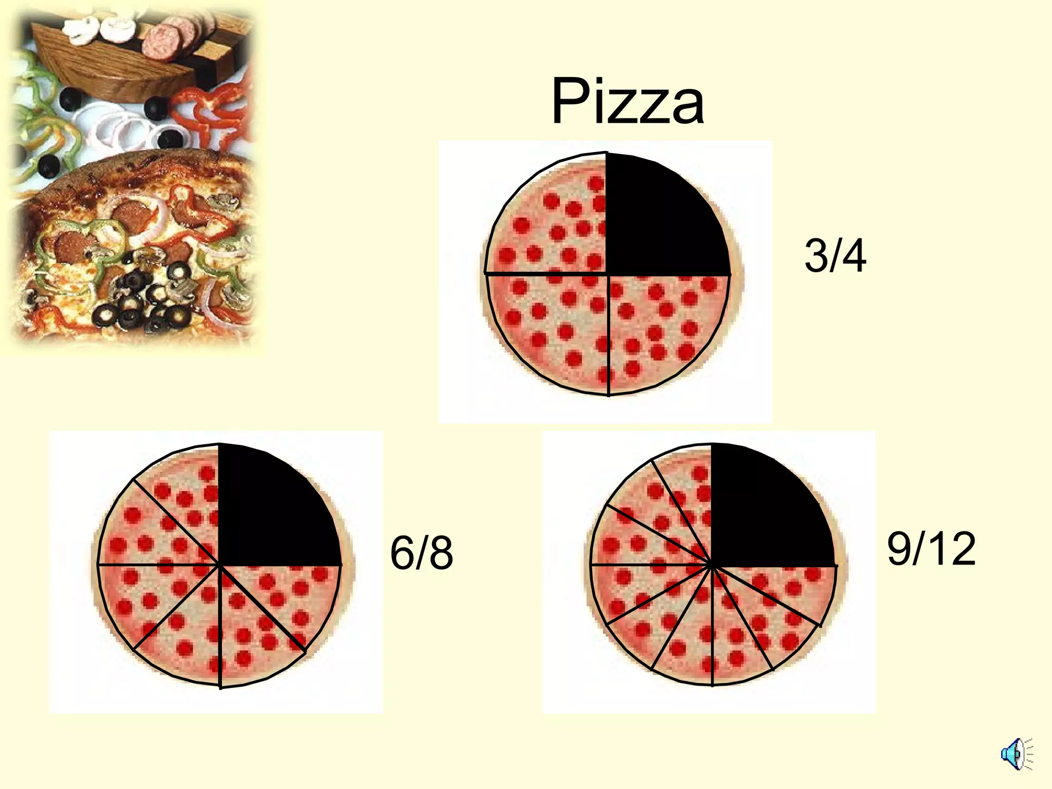 Pizza
3/4
6/8 9/12
 