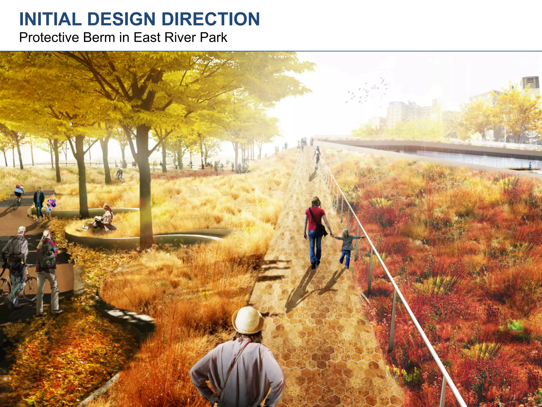 INITIAL DESIGN DIRECTION
Protective Berm in East River Park
 