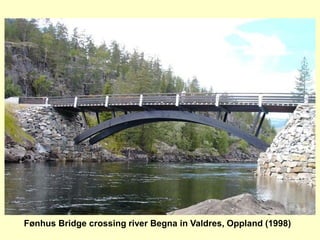Fønhus Bridge crossing river Begna in Valdres, Oppland (1998)
 