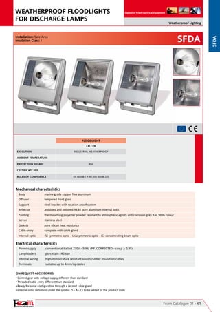 FEAM Lighting - Hazardous Area & Explosion Proof Lighting | PDF
