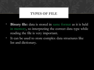 01 file handling for class use class pptx | PPT
