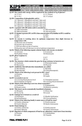 MCAT Full length paper 1 (student copy) | PDF