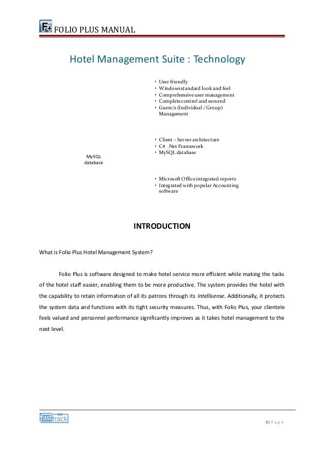 HRO4A Front Office Finals 01 folio plus manual